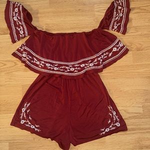 American Eagle Off the Shoulder Romper
